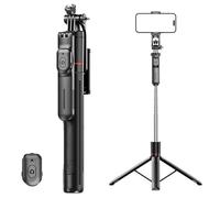 Gimbal Stabilizer - Master Every Move, 2-in-1 Tripod & Selfie Stick with Fill Light & 360° Anti-Shake, Foldable Holder for Vlogging Travel Videos Phone/Camera Devices (Basic)