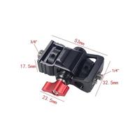 Gimbal Testa, Supporto for monitor EVF regolabile da 1/4" a 3/8" da 1/4 a 1/4 di vite con perni di posizionamento for fotocamera DSLR, microfono, flash, luce(1 4 to 3 8 w Handle)