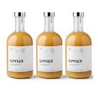 GIMBER N°1 3 x 700 ml - 2,1 litri originale - Concentrato di zenzero biologico a base di zenzero, limone ed erbe | Senza alcol e naturale | Essenza biologica di alta qualità per bevande, cocktail e