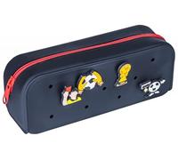 GIMBOO Astuccio in silicone/Con 4 pin decorativi/20 x 6 x 7,5 cm/Nero