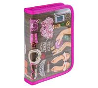 GIMBOO Astuccio scolastico/Con attrezzatura/1 scomparto/1 divisorio/Rosa