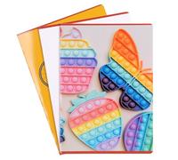 gimboo Quaderno scolastico/formato A4 32/32 fogli a righe, 3 pezzi, confezione da 3 pezzi, motivi assortiti, per bambini per la scuola elementare, senza bordo, biglietti bianchi