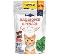 GimCat Crunchy Snack per gatti Grain Free 50 gr - Salmone con un pizzico di spinaci - 1° ORDINE? scegli lo sconto BZR5 / BZR20 + 200 punti fedeltà