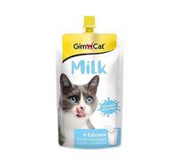 GimCat Latte - Latte per gatti composto da latte intero genuino a ridotto contenuto di lattosio e calcio per ossa sane - 1 sacchetto (1 x 200 g)