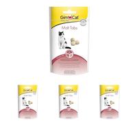 GimCat Malt Compresse, Snack funzionale per gatti con influsso positivo sulla salute dell’intestino, 1 sacchetto, 1 x 40 g (Confezione da 4)