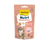 GimCat Nutri Biotin Bites - Delizioso snack con una ricetta mirata per il benessere del tuo gatto - 1 sacchetto (1 x 40 g)