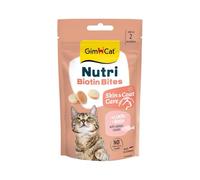 GimCat Nutri Biotin Bites - Delizioso snack con una ricetta mirata per il benessere del tuo gatto - 1 sacchetto (1 x 40 g)