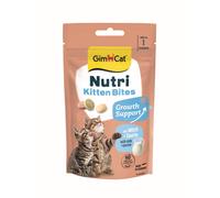 GimCat Nutri Kitten Bites - Delizioso snack con una ricetta mirata per il benessere del tuo gatto - 1 sacchetto (1 x 40 g)