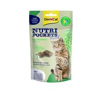 GimCat Nutri Pockets insetto & erba gatta - Spuntino croccante con ingredienti funzionali - 1 sacchetto (1 x 60 g)