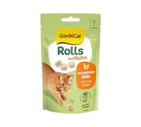 GimCat Rolls con pollo - Lo spuntino per più divertimento e divertimento con ingredienti di alta qualità - 1 sacchetto (1 x 40 g)