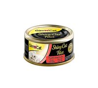 GimCat ShinyCat Filetto di tonno con salmone, Mangime per gatti con filetto succulento senza aggiunta di zuccheri per gatti adulti, 24 scatolette, 24 x 70 g