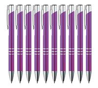 GIMEI® Penna a sfera in metallo, 20 pezzi, set di penne a sfera di alta qualità, per una scrittura semplice e morbida, colore viola