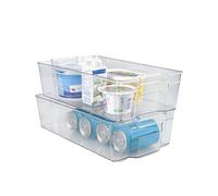 Gimel 523707 - Contenitore in plastica, 37 x 21,5 x 10 cm, con Pattino, Trasparente, Medio