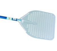 GIMETAL Pala Pizza in Alluminio anodiz Forata rett 36x36 cm Manico 1.50 mt A-37RF