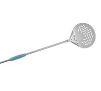 GIMETAL Palettino Pizza Inox, diam. 26 cm Forato, Manico 150 cm