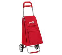 Gimi Argo Carrello Portaspesa, Spesa 2 Ruote, Richiudibile, Portata 30 kg, Capacità 45 litri, Poliestere, Rosso, 37 x 33 x 95.5 cm