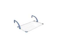Gimi Brezza 100 Stendibiancheria da Balcone, Stendino da Balcone, Spazio di Stenditura 10 m, Acciaio/Resina, Bianco, 110 x 56 x 28 cm