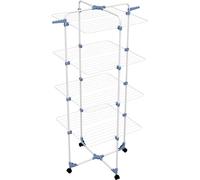Gimi Modular 4 Stendibiancheria Da Pavimento, Stendino A Torre, Verticale, Con Ruote, Acciaio, Bianco