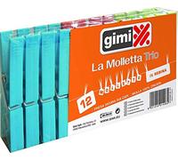 Gimi Trio La Molletta, Multicolore, 2x1.5x9 cm, 12 unità
