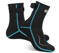 Gimilife Calzari Neoprene 3mm, Calzari Beach Volley per Uomo e Donna, Calzar i Sub, Calze per Piscina, Immersioni, Nuoto, Surf, Vela, Kayak(Stile Alto/Nero-Acqua,XXL)