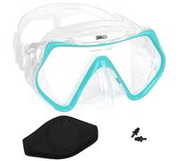 Gimilife, maschera subacquea per adulti, maschera subacquea, occhiali anti-appannamento con copertura nasale, gonna in silicone, vetro temperato