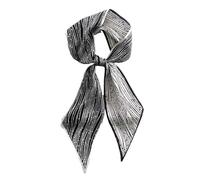 GIMIRO Sciarpa in seta satinata, 148 x 13,5 cm, cravatta a doppio strato, per blazer, cappotto, abito, 69# Lines - Small Dots Black, 148cm x 13,5cm