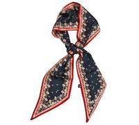 GIMIRO Sciarpa in seta satinata, 148 x 13,5 cm, cravatta a doppio strato, per blazer, cappotto, abito, 74# PSL Red Black, 148cm x 13,5cm