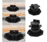 Gimisgu 10 pezzi di cuscinetti per pannelli regolabili in altezza, piedini 60-140mm, cuscinetti per piastre, cuscinetti per sottostruttura in terrazzo in legno, WPC e pietra, capacità di carico di