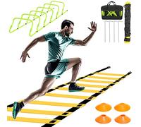 Gimisgu Sports Speed & Agility Training Set include 1 scala agility, 6 ostacoli regolabili, 12 coni a dischi, inclusa custodia, attrezzo per l'allenamento per tutti gli sport