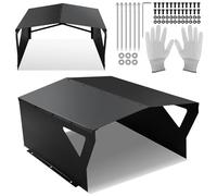 Gimisgu Tettoia di protezione zincata per tosaerba, robot tosaerba, con guanti e protezione UV, ideale contro pioggia e grandine, 78 x 60 x 34 cm, colore nero