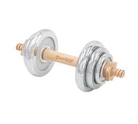 Gimme Kraft! Manubri in legno e cromo con dischi da 8,5 kg per allenamento della forza, allenamento fitness, sollevamento pesi