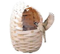 GIMOCOOL Casette per Uccelli per Esterni - Nido per casetta per Uccelli da Appendere,Casette per Uccelli tessute a Mano in Naturale per Regali da Giardino per finestre all'aperto per la casa