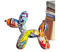 GIMOCOOL Scultura Balloon Dog, Statua Di Statua Di Cane Palloncino In Resina, Creative Balloon Dog Animal Art Statue, Decorazione Moderna Del Desktop Della Scultura Di Forma Del Cane Del Palloncino