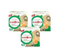 Gimoka - Bevanda Vegetale AVENA MACCHIATO, 48 Capsule, Compatibili con Macchine Nescafè Dolce Gusto (3 confezioni da 16)