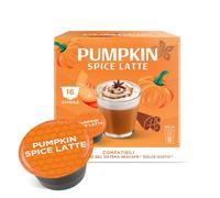 Gimoka Pumpkin Spice Latte 48 Capsule Compatibili Dolce Gusto | Bevanda Autunnale alla Zucca e Spezie | Cannella, Curcuma e Barbabietola | 3 Confezioni da 16 Capsule Salva Aroma