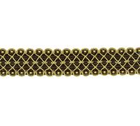Gimp Braid Mocha Brown, Olive Green, Gold 1,5" [10 Yarde]