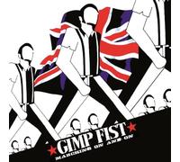 GIMP FIST - MARCHING ON AND ON CLEAR W/ BLUE'N' BLACK SPLATTER VINYL - K72z