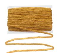 Gimp Treccia per Upholstery Trim, Poliestere, 0.3" x 27 Yds, per auto, Oro
