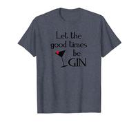 Gin Alcol Dicendo Tonic Let The Good Times BE Gin Maglietta, Uomo, Pervinca, S