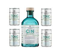 Gin London Dry Mazzetti con Box di 4 Toniche Mazzetti (Gin Mazzetti)
