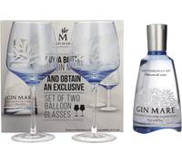 Gin Mare Mediterranean Gin 42,7% - 700ml in Giftbox with 2 glasses