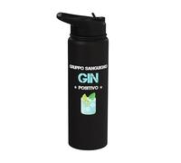 Gin positivo | Divertenti Gin e Tonic Regalo Stainless Steel Insulated Water Bottle