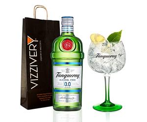 Gin Tanqueray 0.0 Alcohol Free con Bicchiere Coppa da Gin Originale Tanqueray in Omaggio - Gin Analcolico 700 ml