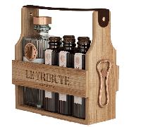 Gin Wooden Pack Tribute 43% Cl70 + 6 Toniche Le Tribute cl.70