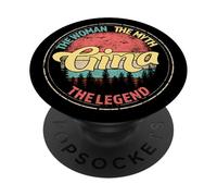 Gina La Donna Il Mito La Leggenda Nome Personalizzato PopSockets PopGrip Adesivo