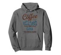 Gina Personalized Cute Coffee Girls Gina Name Felpa con Cappuccio