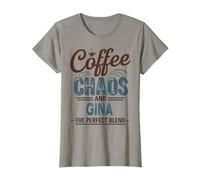 Gina Personalized Cute Coffee Girls Gina Name Maglietta