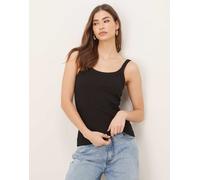 Gina Tricot - Canottiera nera a coste-Nero L