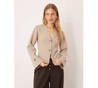 Gina Tricot - Cardigan a maniche lunghe in maglia strutturata beige-Neutro L