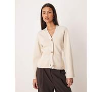 Gina Tricot - Cardigan in maglia di puro cotone beige-Neutro L